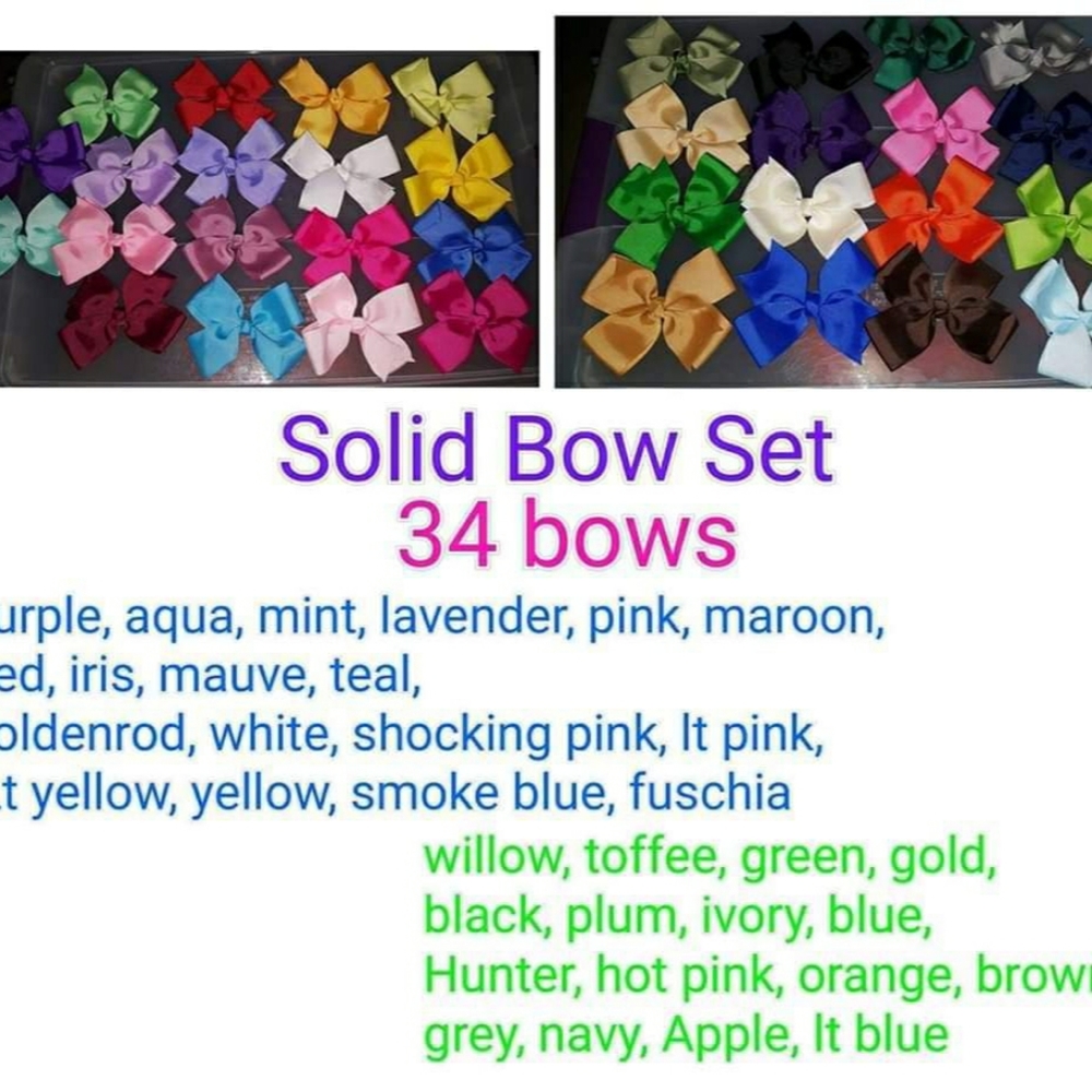 34 Solid Bow Set